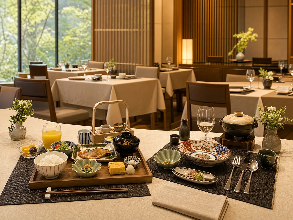 ホテルの朝食・夕食会場